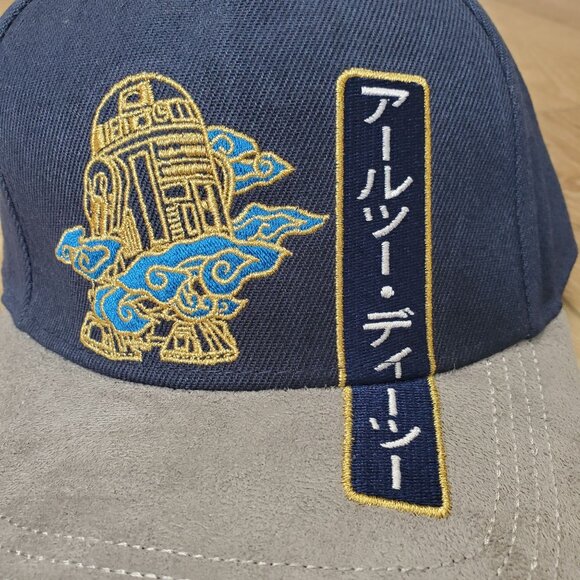 R2D2 Star Wars Concept One Hat Cap Navy & Gray Japan Embroidered Gold NEW NWT - Picture 6 of 13